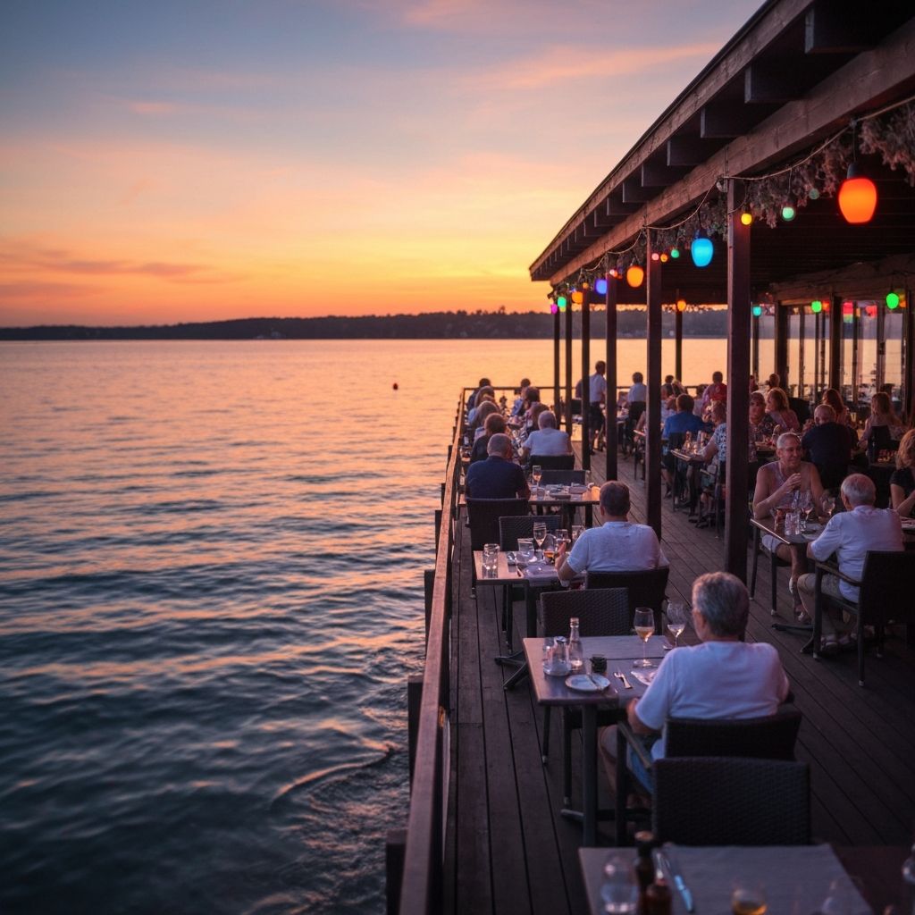 Terrasse au bord du lac chez Annie's
